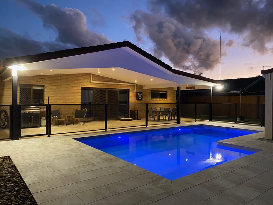 Pure Perf pool fence beside a coastal Gold Coast home
