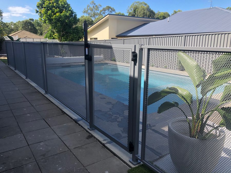 Pure Perf pool fencing in Textured Ironstone, Gold Coast
