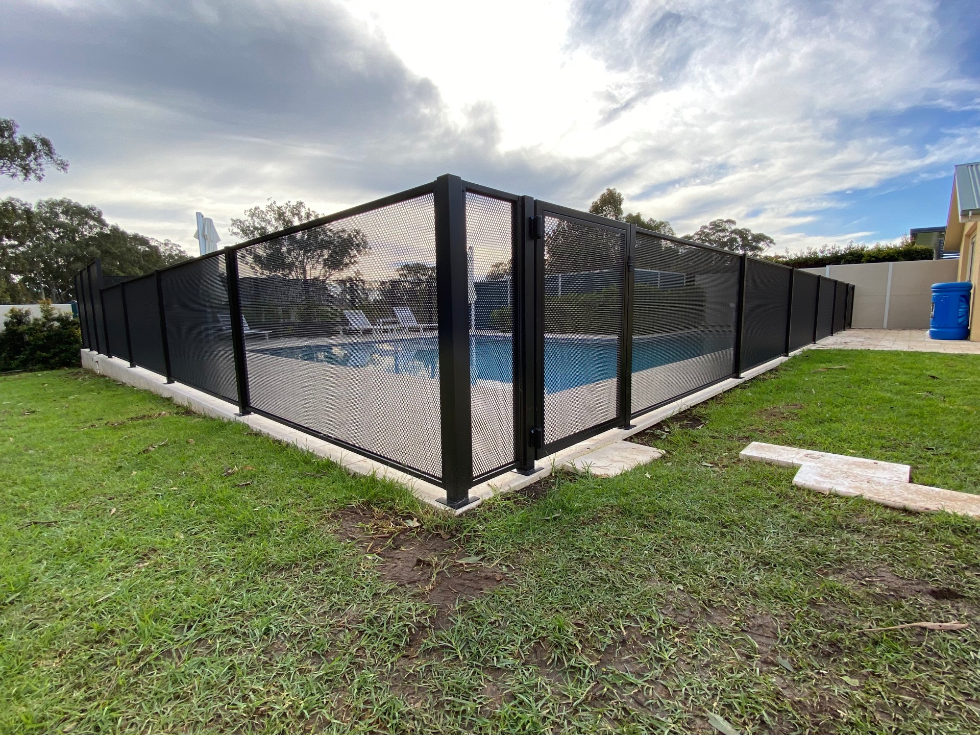 Textured Black pool fencing, Kirkham NSW