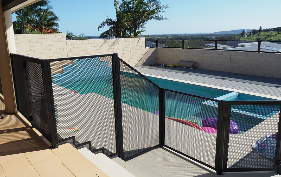 Pure Perf black pool fencing, Byron Bay NSW