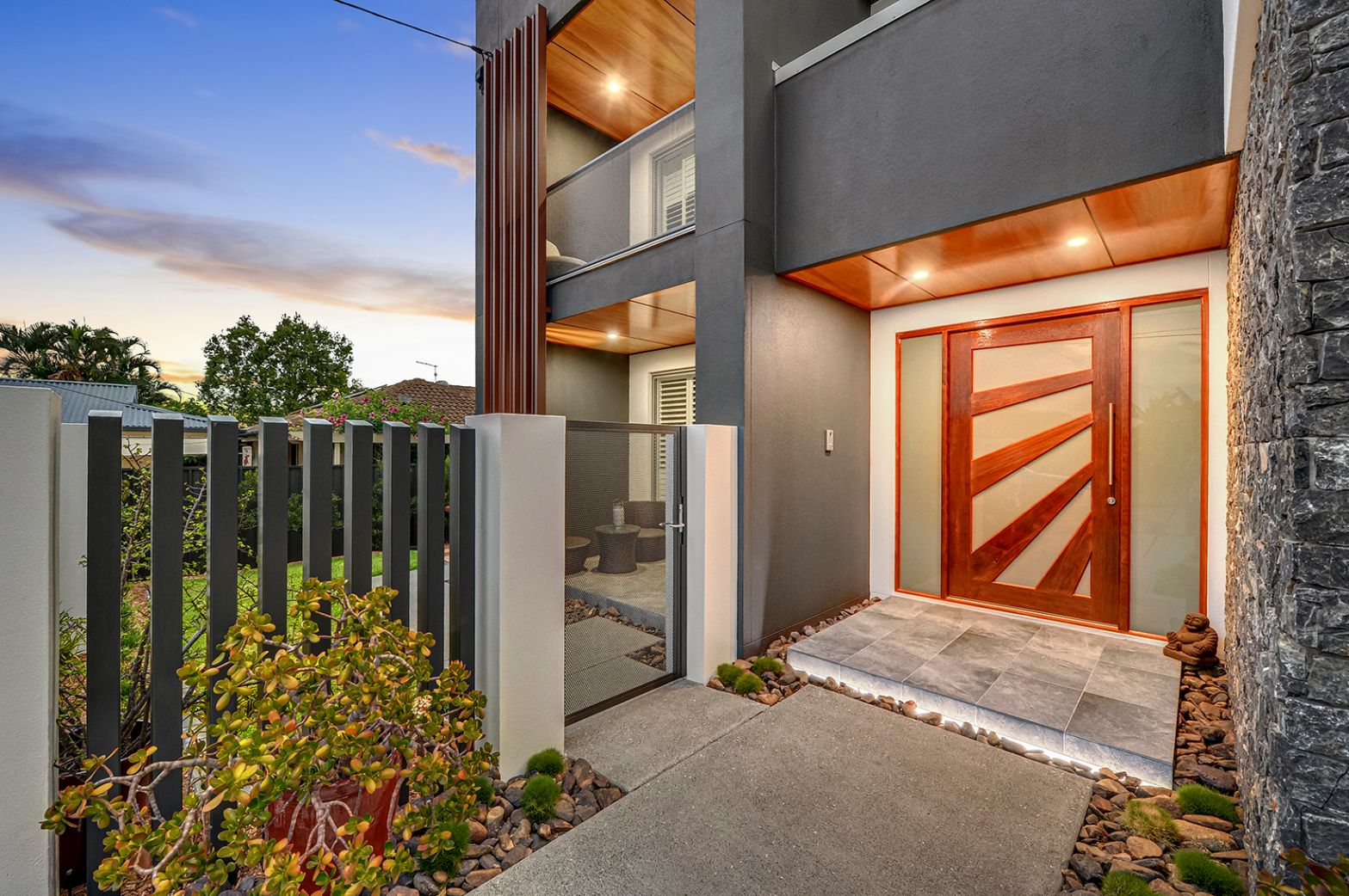 Pure Perf gate and balustrade in matt Monument, Queensland