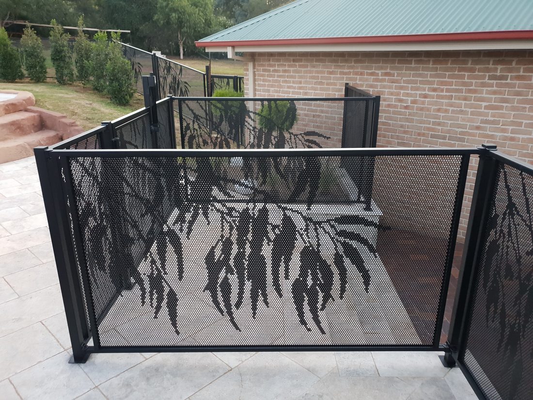 Genuine Pool Perf perforated pool fencing detail, Gold Coast